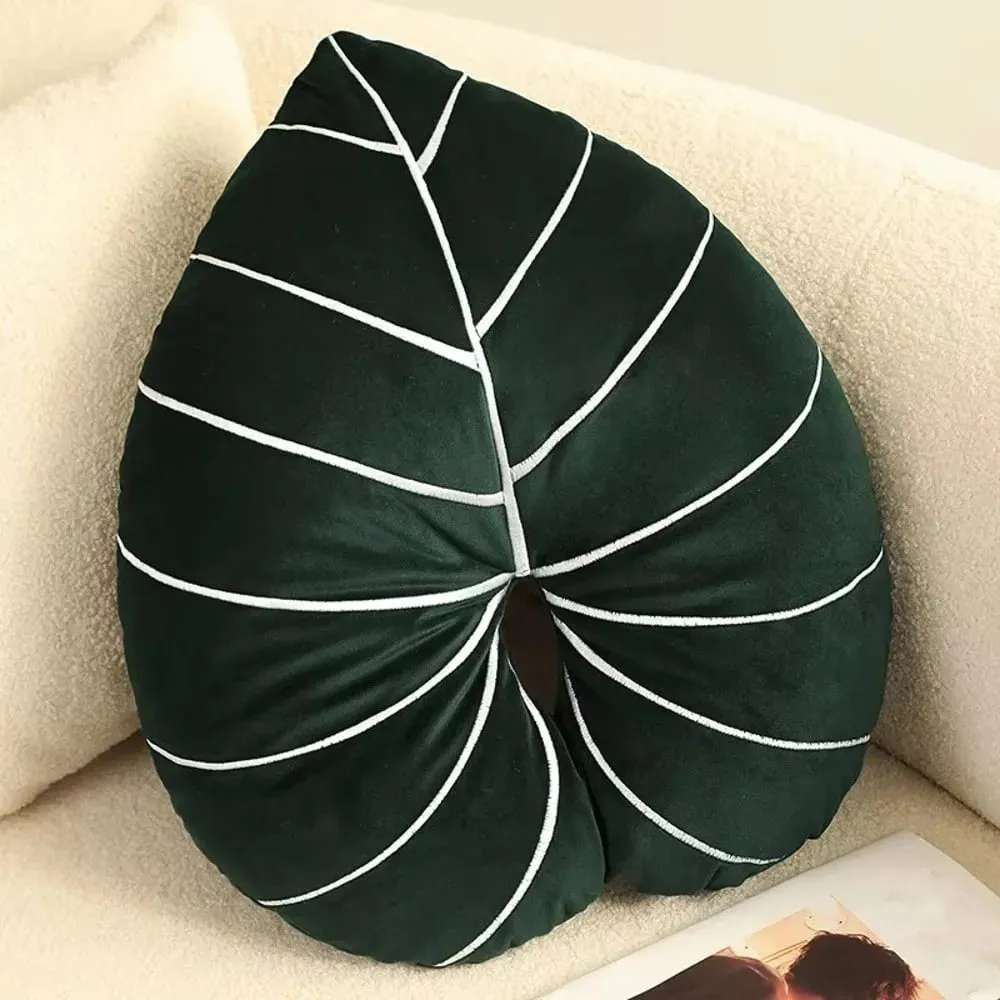 New Cartoon Creative Leaf Green Plant Leaf Back Cushion Adult Pillow Cushion Home Indoor Decor Seat Pad — image 6