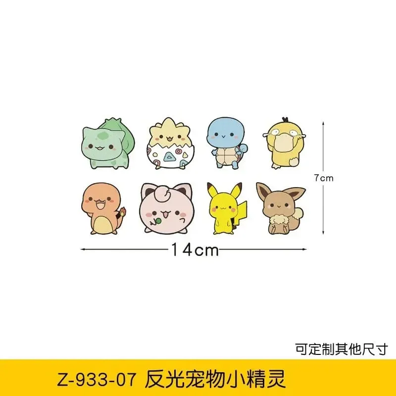 20 stile Pokemon bilklistermærker Anime figur Pikachu Gengar Eevee Charmander Sød tegneseriedukke Kreativt klistermærke Fødselsdagsgaver