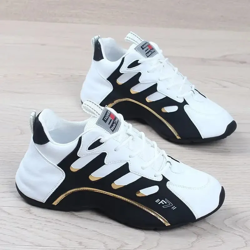 Men New Fashion Casual Sneakers for Light Soft Breathable Vulcanize Shoes High Quality Soft Leather Sneakers Zapatillas De Mujer — image 9