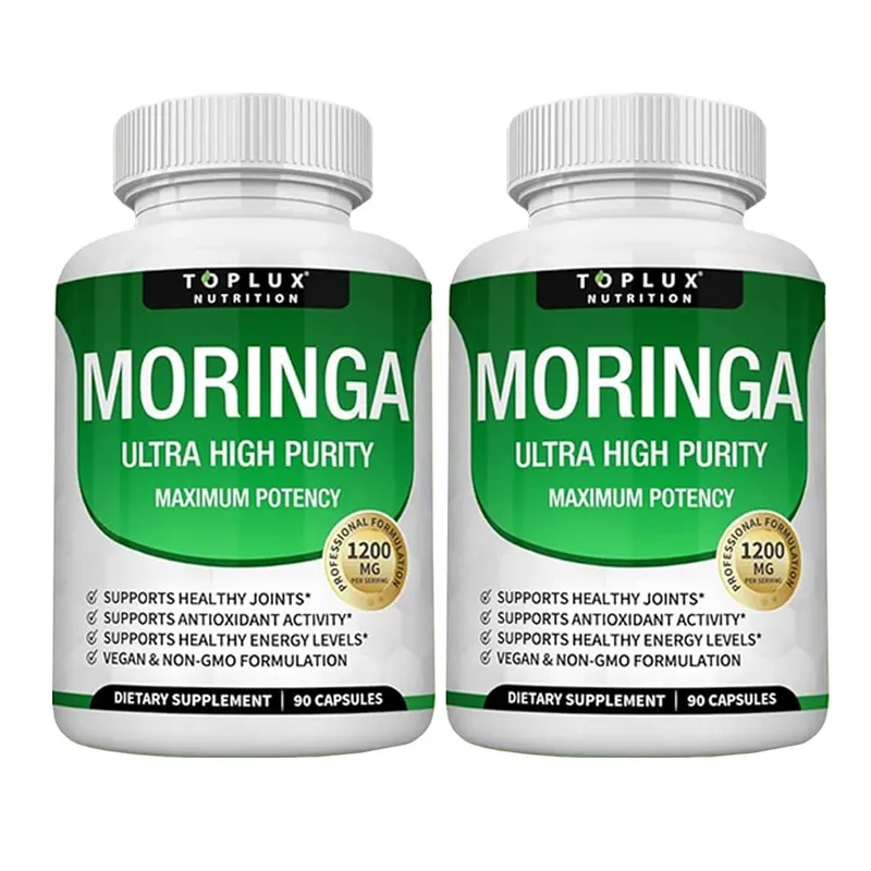 Moringa Capsules 1200mg - Pure Moringa Powder Oleifera Leaf Superfood Rich in Antioxidant Skin Health & Immune Support Vegan — image 8