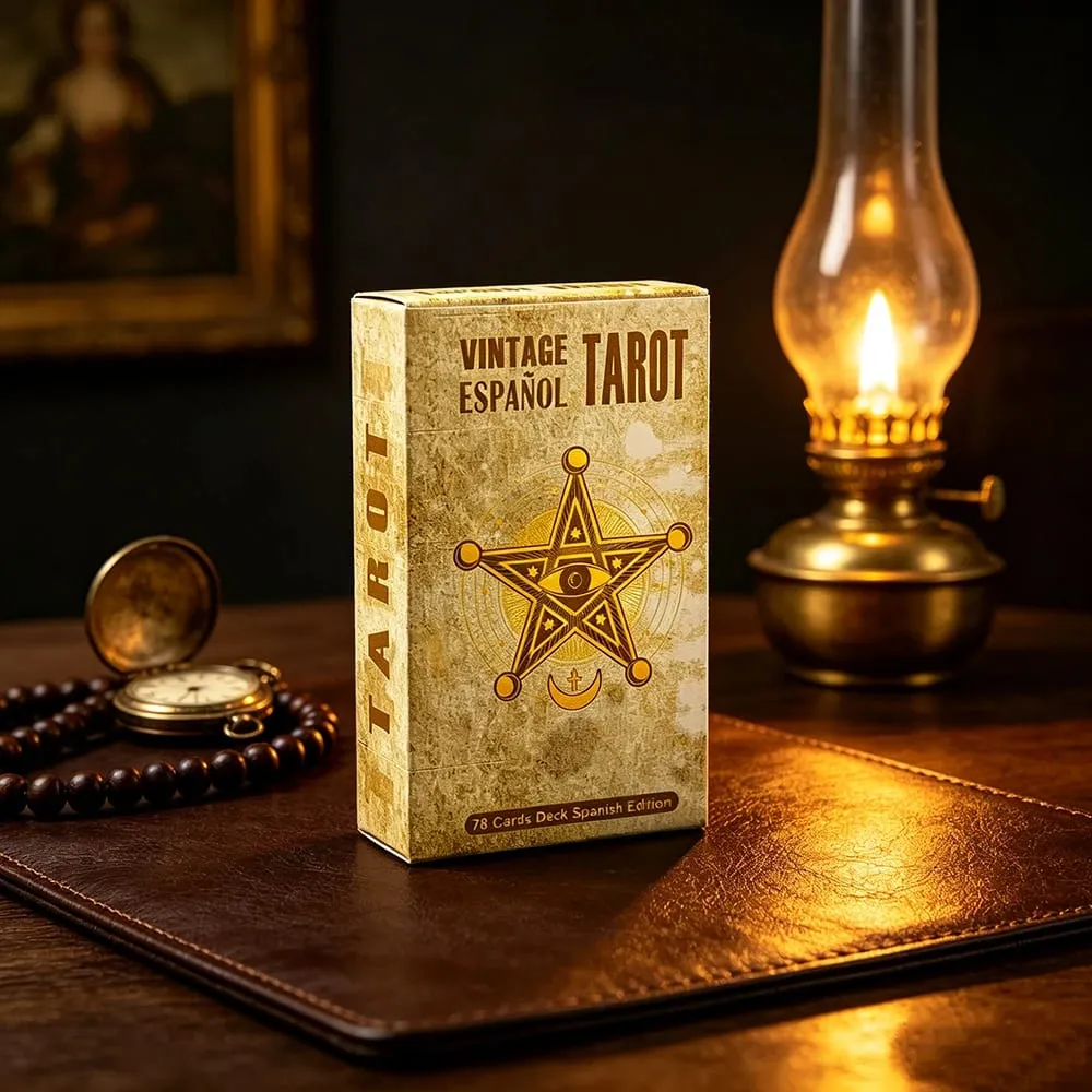 Vintage Español Tarot Deck 78 Tarot Cards Spanish Version Fortune Telling Divination Board Game Cards Game for Beginners