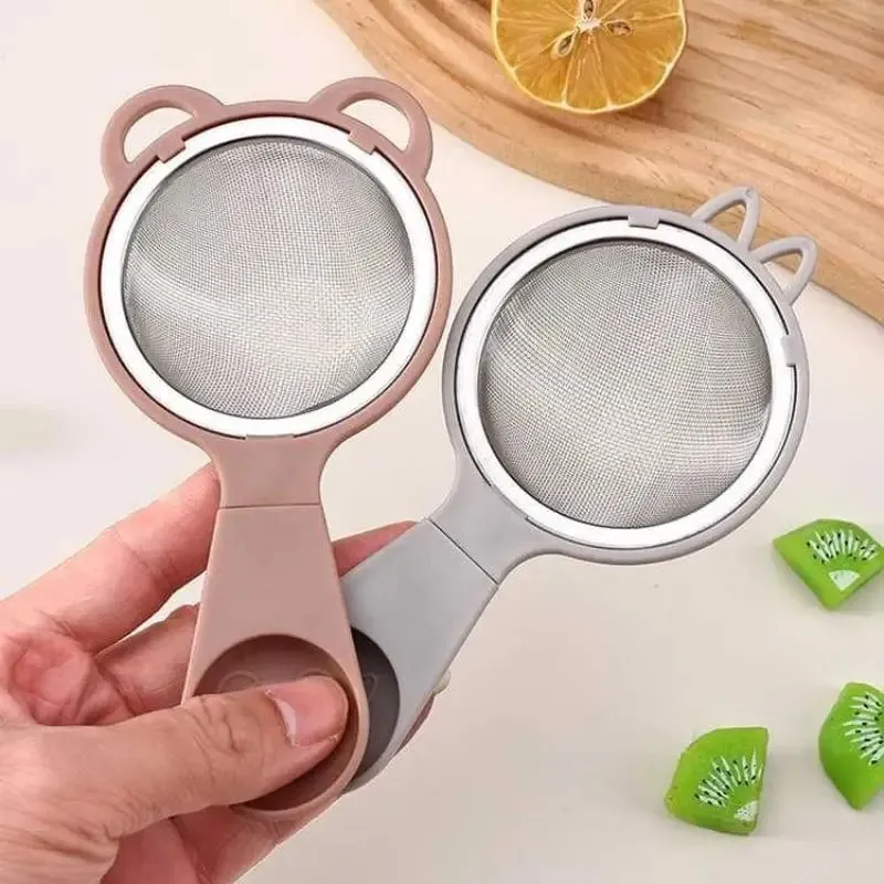 Mini Fine Mesh Sieve Tea Strainers Coffee Flour Kitchen Filter Stainless Steel Fine Matcha Strainer With Binaural 7.5cm Diameter