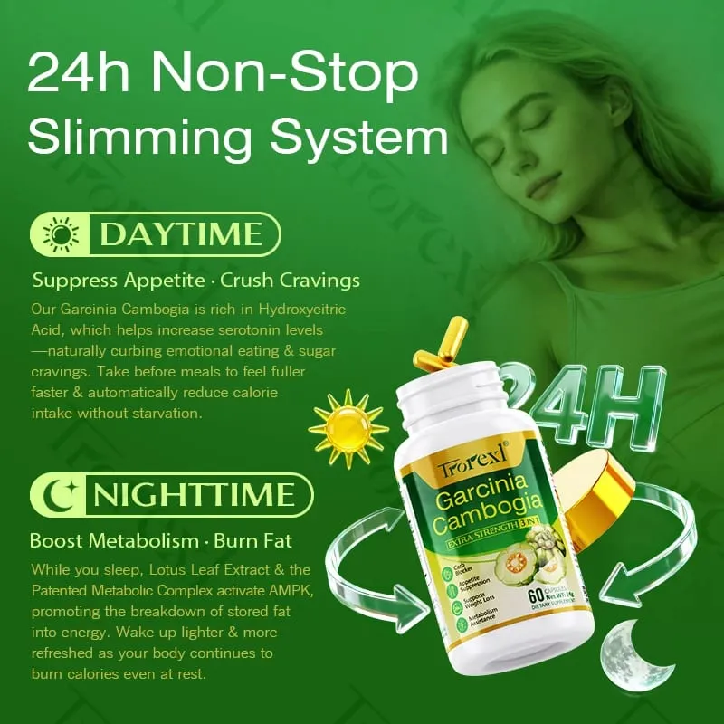 Garcinia Cambogia Supplements | Powerful Formula Flat Tummy | Pills to Lower Belly | Fight Weight Capsules for the Body — image 3