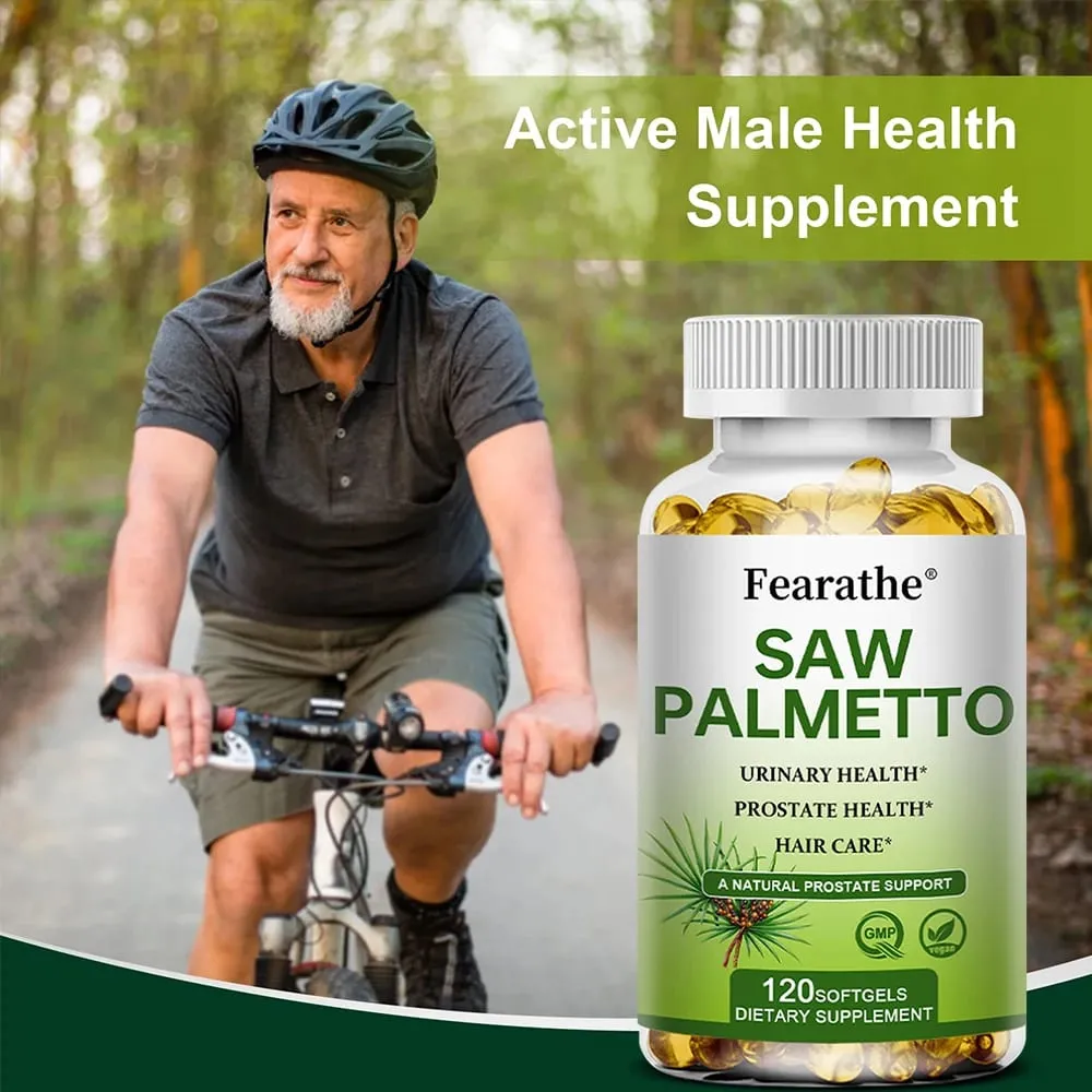 Saw Palmetto Prostate Health Supplement Promote Urinary Tract Function 500mg Per Serving - Vegan Non-GMO Capsules