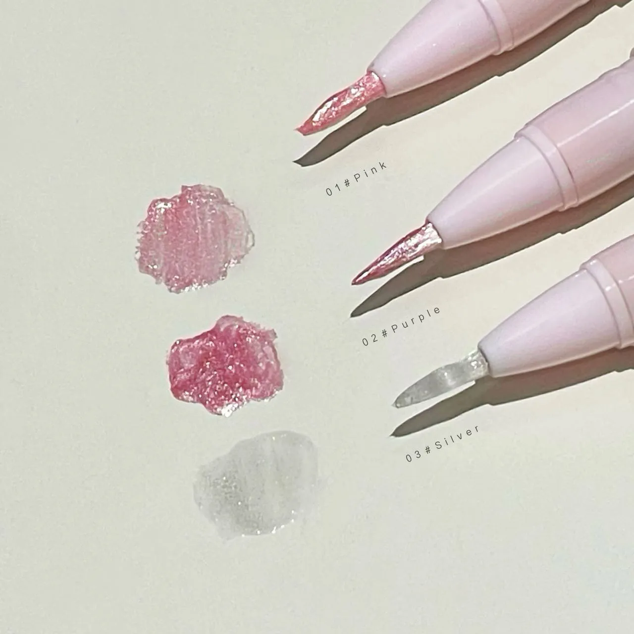 Peach Pink Lying Silkworms Eye Highlighter Liquid Pearly Glitter Shimmer Moisturizing Eyeshadow Brighten Eye Liner Korean Makeup