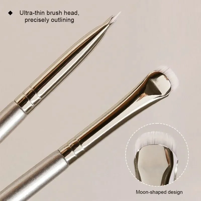 2pcs Curved Eyeliner Makeup Brushes Eye Makeup Smudge Tools Precision Soft Eyeshadow Brush Sharp Thin Small Eye Cosmetic Tools — image 5