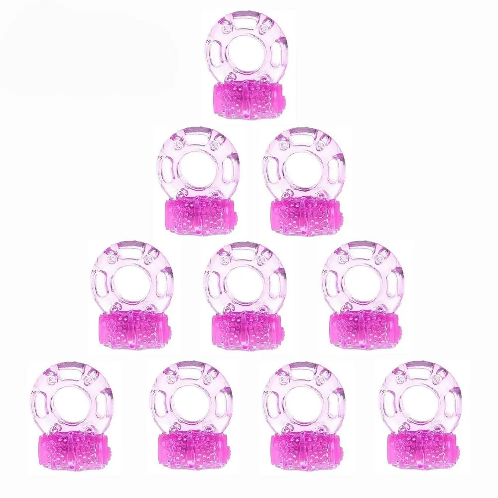 Vibrating Penis Ring Stimulator Strong Penis Erect Cock Ring Cage Stamina Training Sex Toys For Men Couple