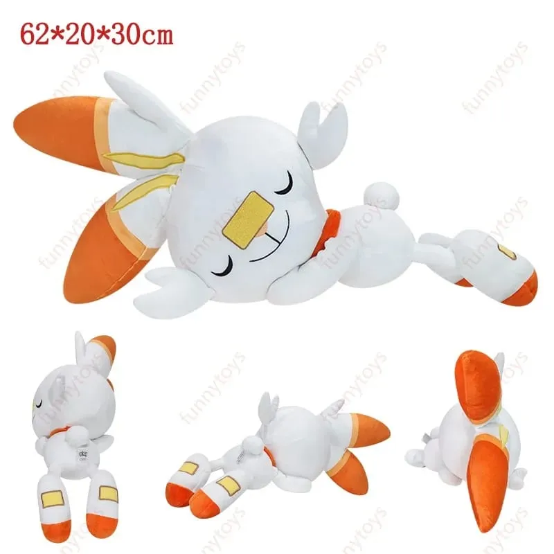 Pokémon Plush Sleeping Position Pillow Leafeon Espeon Sylveon Furret Cubone Scorbunny Bulbasaur Squirtle Soft Stuffed Cushion