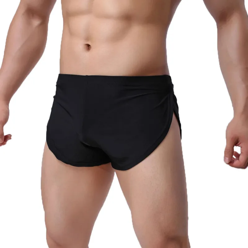 Male Panties Underwear Boxers Breathable Men Boxer Pajamas Side Split Underpants Cueca Homem Shorts Sleepwear