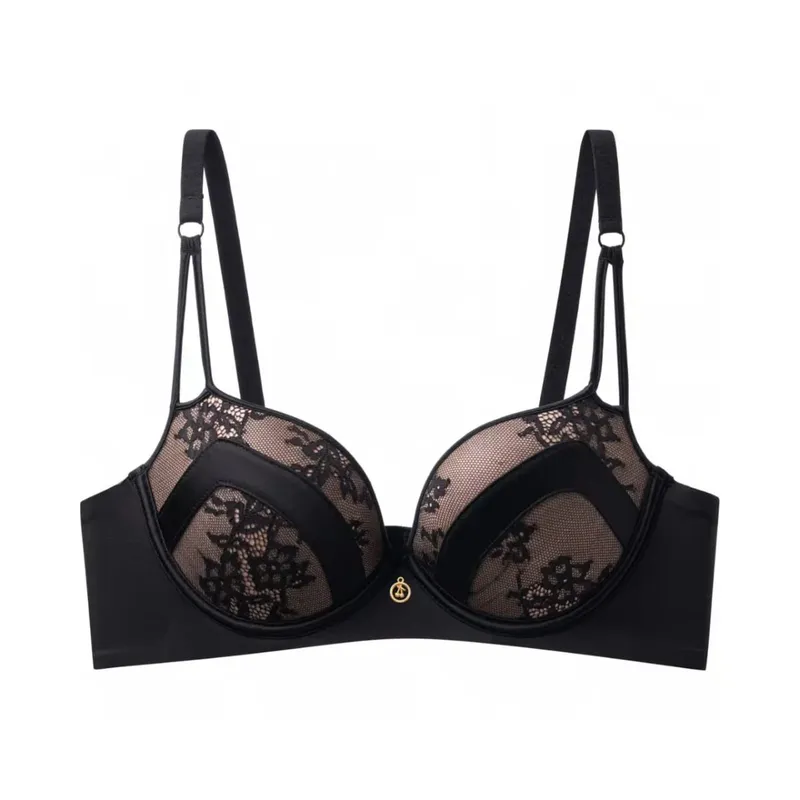French Embroidered Sexy Lace Push Up Lingerie Small Breast Gathering Show Large Anti-sagging Breathable Bra — image 8