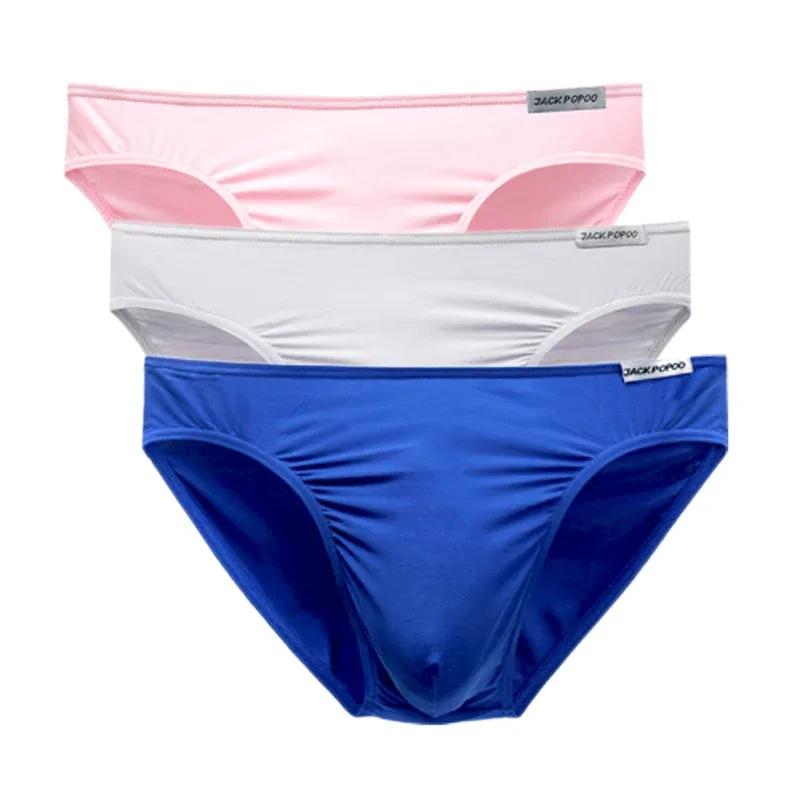 3PCS/Lot Men's Underwear Modal High Quality Soft Briefs Breathable Comfortable Youth Underpants Male Sexy U Bulge Pouch Panties — image 34