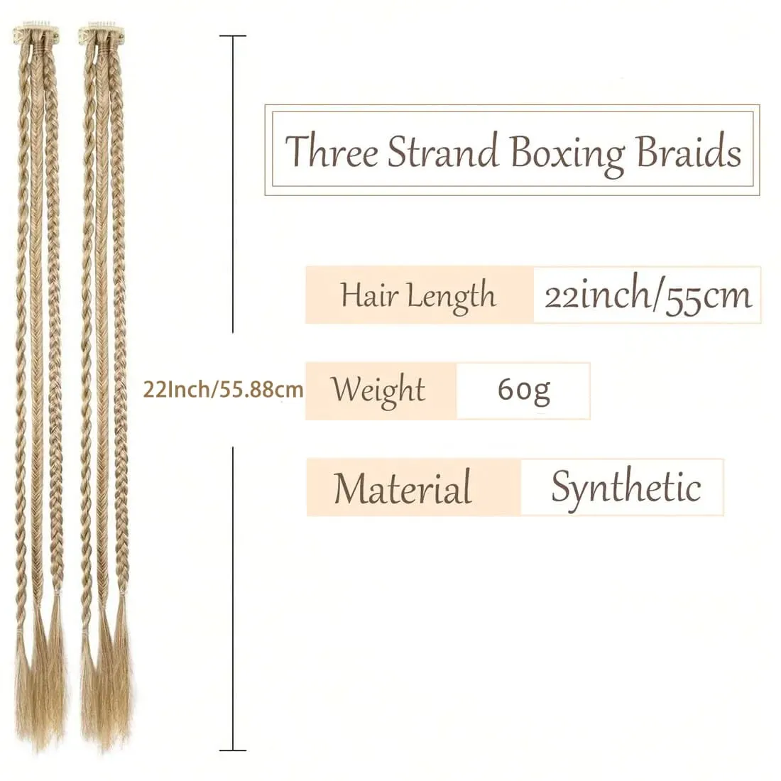 Braids Hairpiece Clip in Front Side Braid Bang Extensions for Women Synthetic Braided Ponytail Hair Pieces for Daily Wear