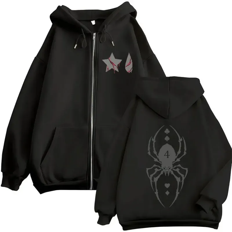 Japanese Anime Hunter X Hunter Spider Phantom Troupe Zipper Hoodies Men Women Casual Long Sleeves Zip Up Sweatshirts Jacket Coat — image 1