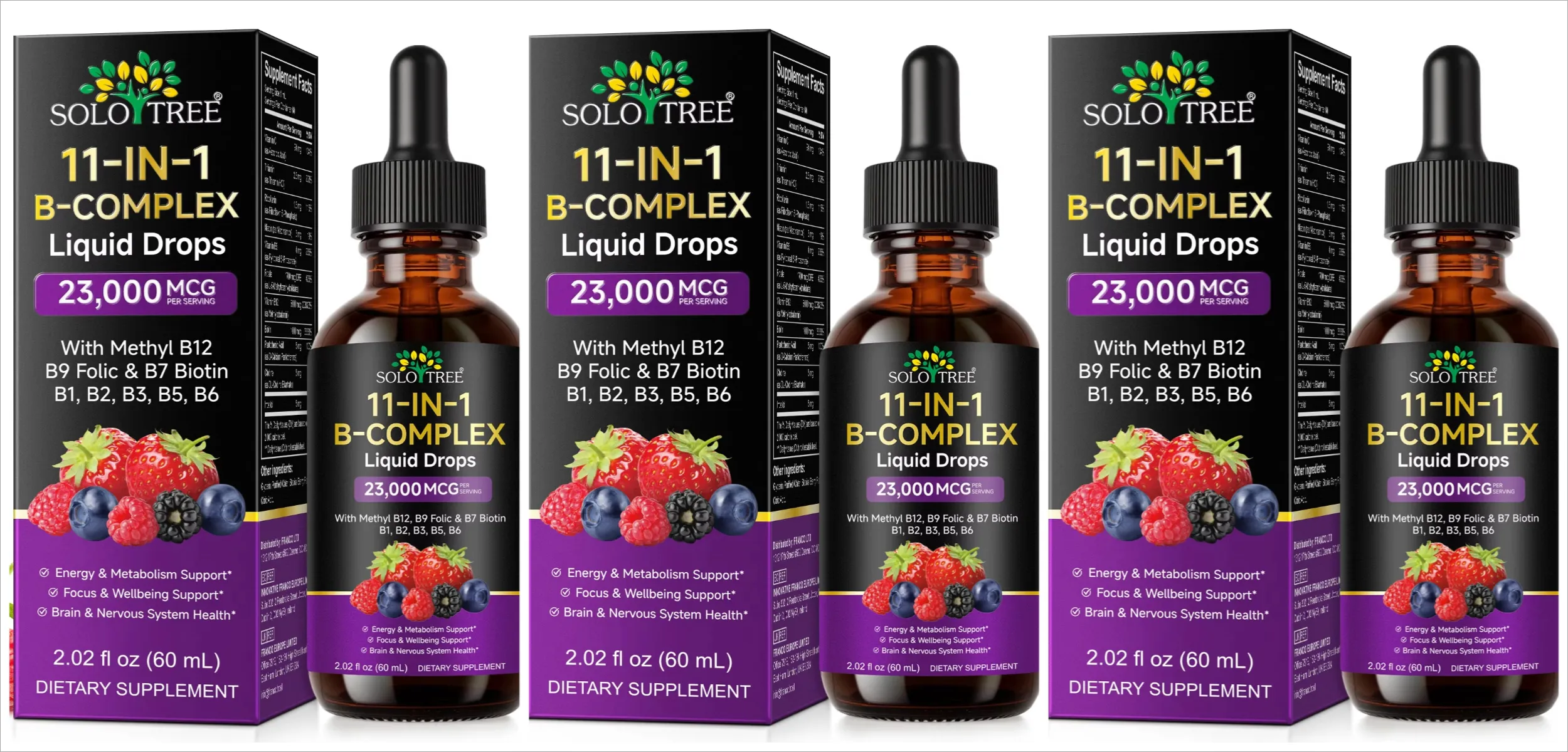 11-in-1-Vitamin-B-Komplex-Tropfen, 23000 mcg, Vitamin-B-Flüssigkeitsergänzung zum Einnehmen für Energie, tägliche Wellness-Unterstützung, 30 ml — image 5