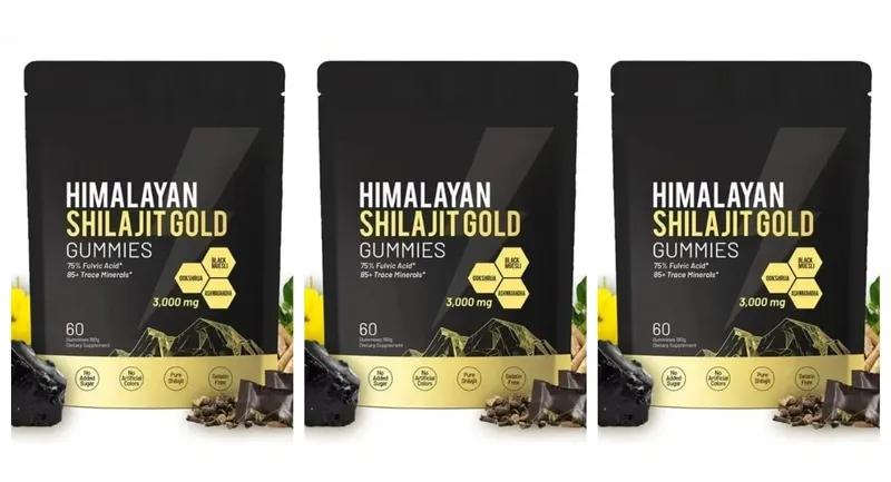 Pure Himalayan Shilajit Gummies Supplements Contain 3000mg xilaizhi & 85+ Trace Minerals Daily health support 60 Pieces