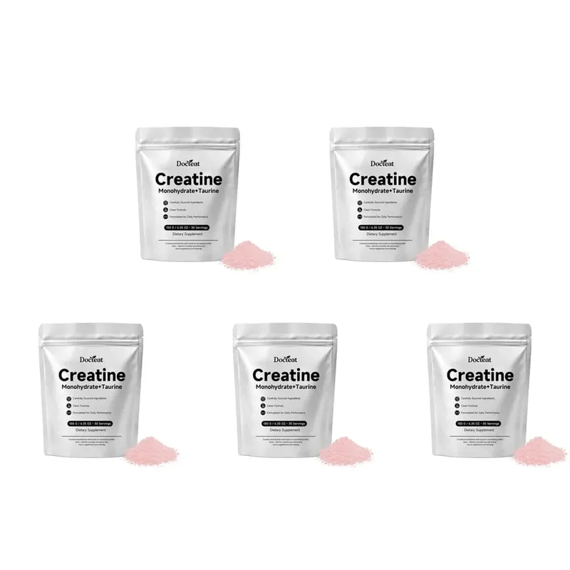Docteat Creatine Monohydrate Powder with Taurine Muscle Performance & Energy Support for High-Intensity Capacity 30 Servings