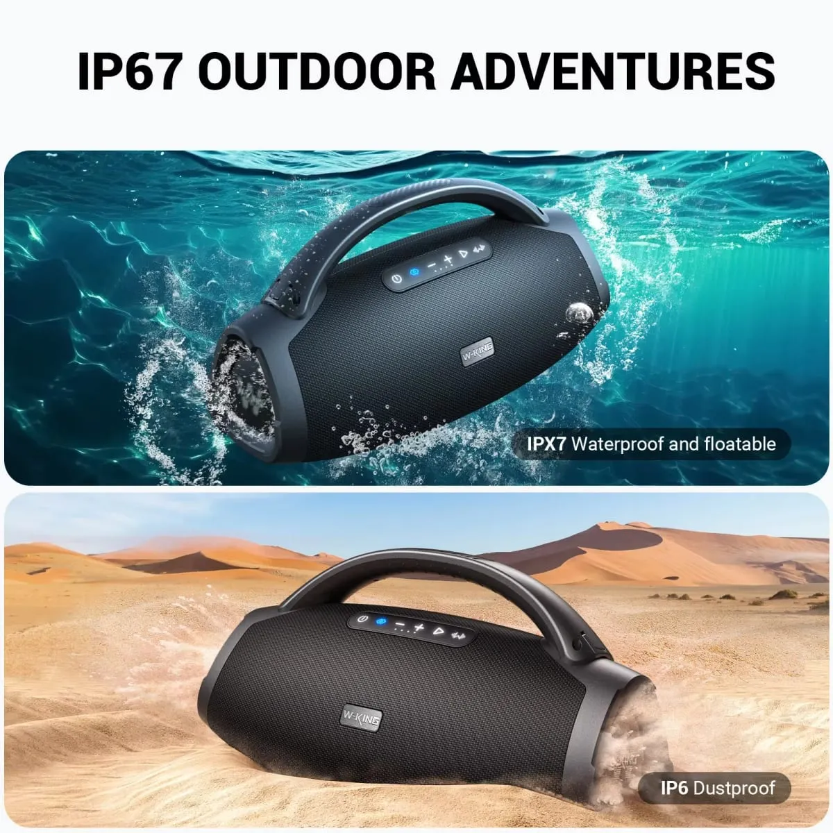 X20S Bluetooth Speaker W/Strap140W RMS Massive Bass Party Boombox IPX7 Waterproof Speaker Loud Outdoor Portable Sound Box