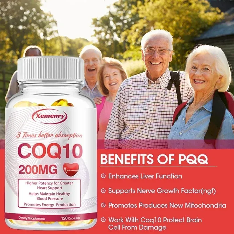 Coenzyme Q10 Capsules 200mg -Provide Energy Support Heart and Cardiovascular Health Promote Metabolism Anti-oxidation — image 6