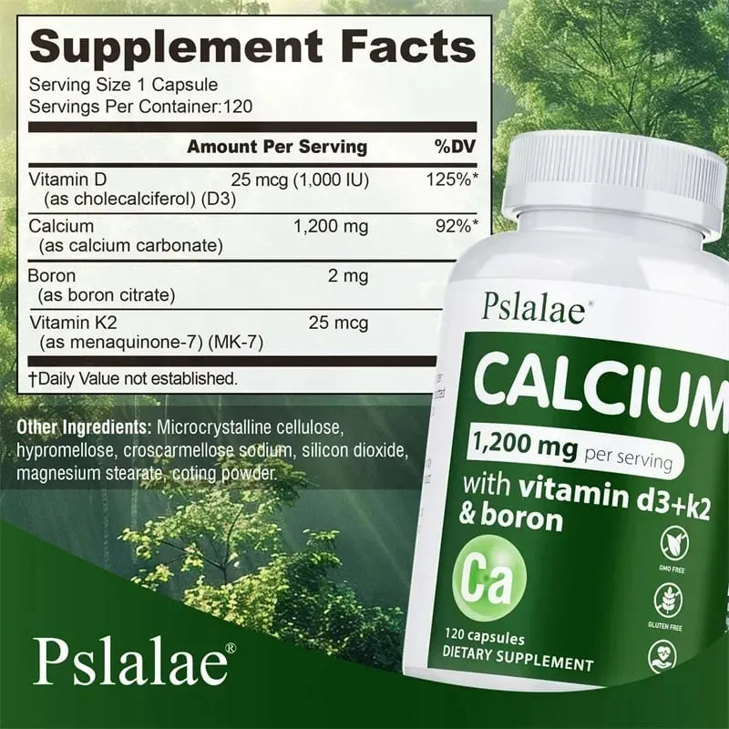 Calcium Supplement - Promotes Calcium Absorption Boosts Energy Strong Bones Supports Heart & Muscle Health Non-GMO — image 2