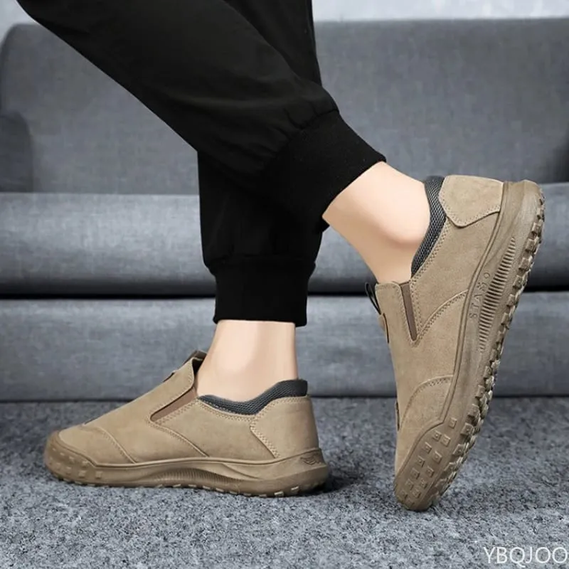 Large Size Spring Autumn New Breathable Lightweight and Casual Men's Shoes Outdoor Anti Slip and Wear-resistant Men's Work Shoes — image 4