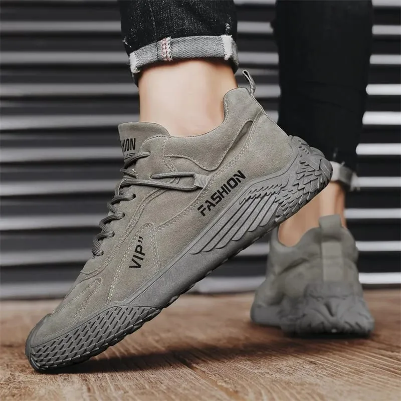 Spring New Men's Shoes Comfortable Casual Shoes Lightweight Trendy Versatile Solid Color Trendy Shoes Men's Sports Thick-Soled Sneakers — image 7