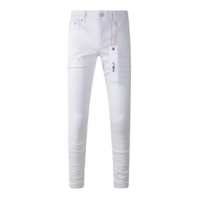 Spring New Men's White Skinny Jeans High Quality Slim Fit Trousers Streetwear Hip Hop Style Casual Fashion Stretch Denim Pants — image 5