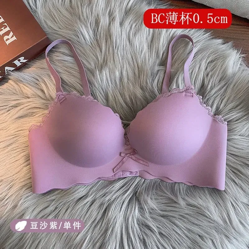 セクシーWomen Wireless Seamless Bra Set One‑Piece Push‑Up Brassiere Small Bust Side Support Anti‑Sag Soft Ladies Intimates Lingerie — image 12