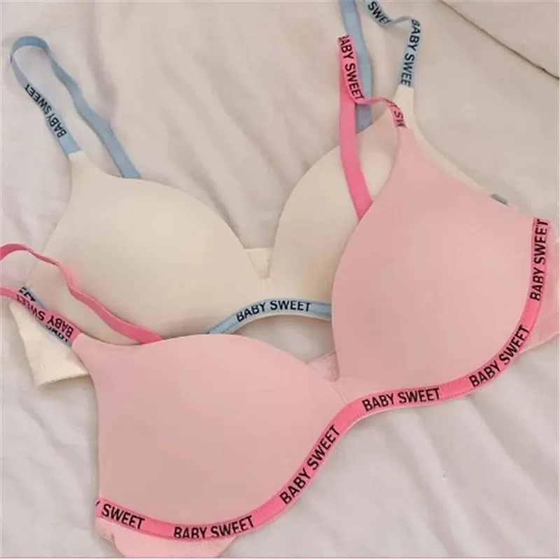 Seamless Bralette Set for Teens Wireless Comfort Push Up Padding Lightly Lined Pure Color Bra Panty Young Women Lingerie MOYISU — image 7