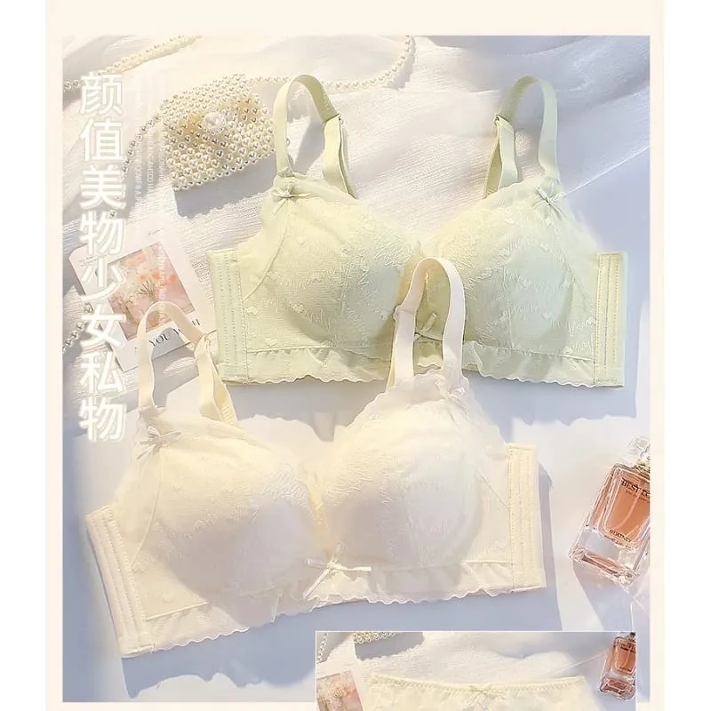 Sexy Pure Desire Breeze Bralette Small Bust Push Up Gathering Anti-Sagging Wirefree Comfort Breathable Lingerie Set Large Look — image 5
