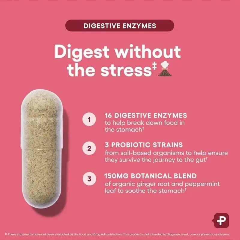 Digestive Enzymes - Gut Health Multi Enzymes Organic Prebiotics & Probiotics for Digestive Health