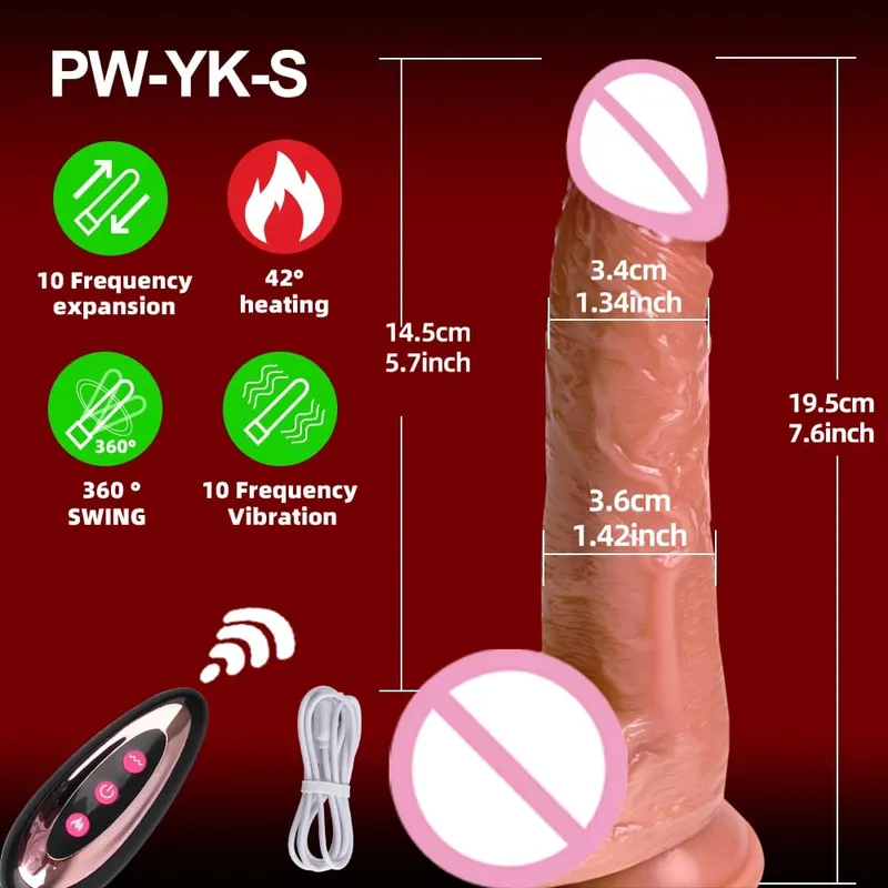 Realistic Dildo Vibrator Wireless Remote Rotating Penis Suction Cup G-spot Clit Stimulator Sex Toys Telescopic Vibrating Dildos