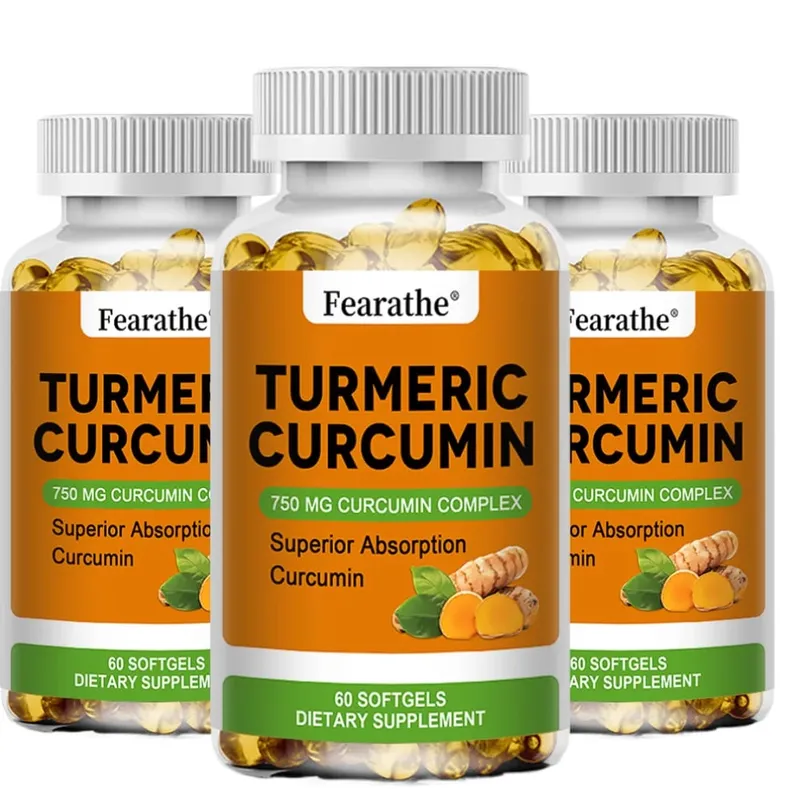 Organic Turmeric Curcumin Capsules Natural Antioxidant Herbal Supplement for Joint Bone Brain Cardiovascular & Body Wellness — image 10
