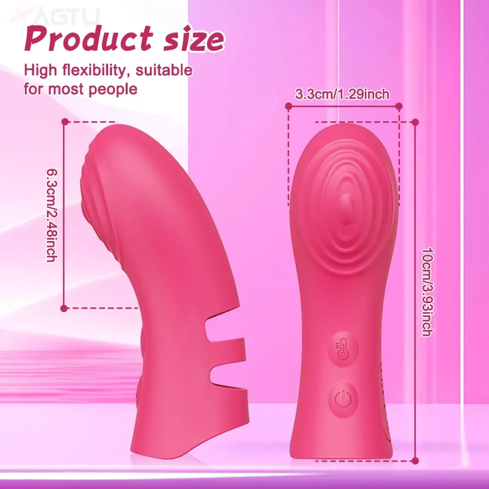 Finger Vibrator for Women Heating Vagina Vibrator Clitoris Nipples Stimulator Female Masturbator Interaction Sex Toy for Couples — image 4