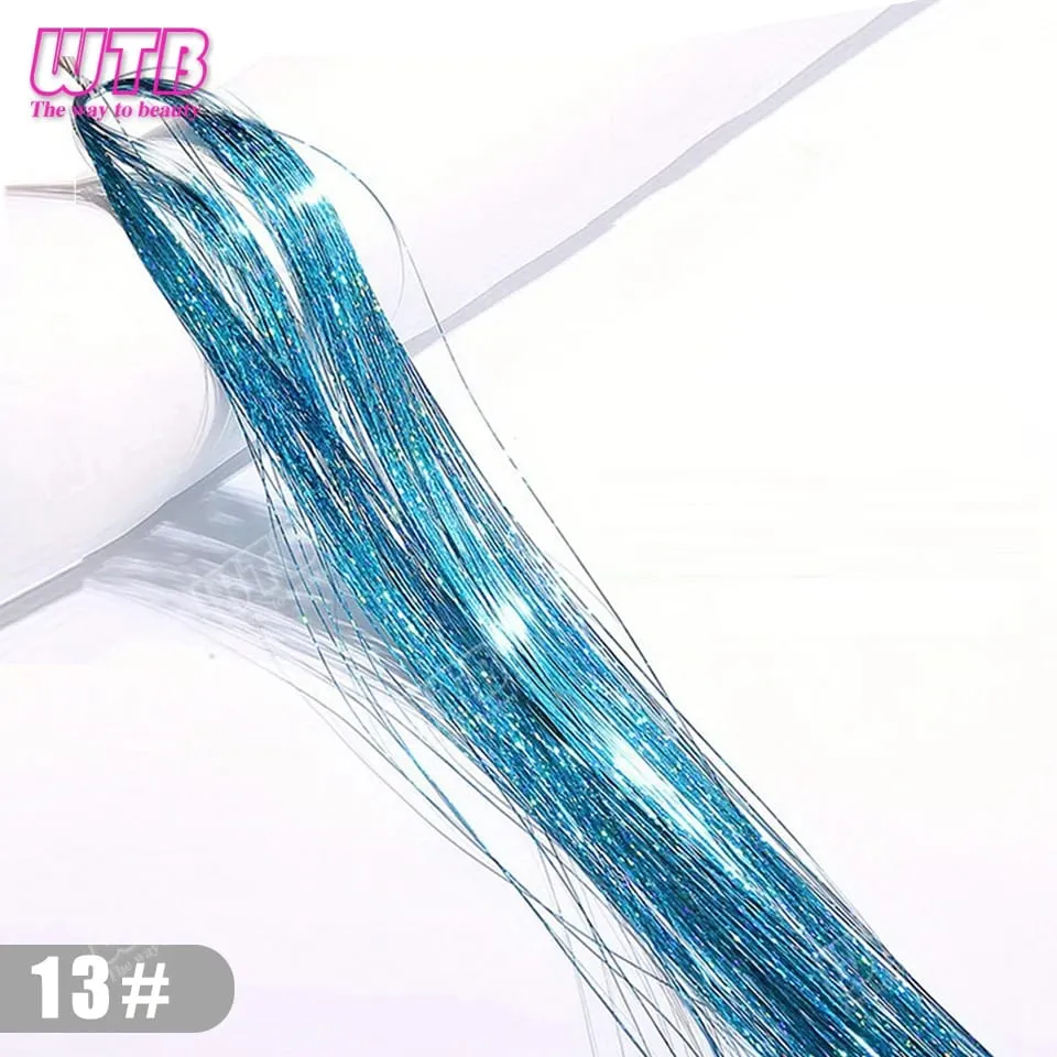 Multi-Color Glitter Synthetic Hair Extension Wig BB Clip Style Suitable for Women and Girls to Wear During Holidays and Events — image 34