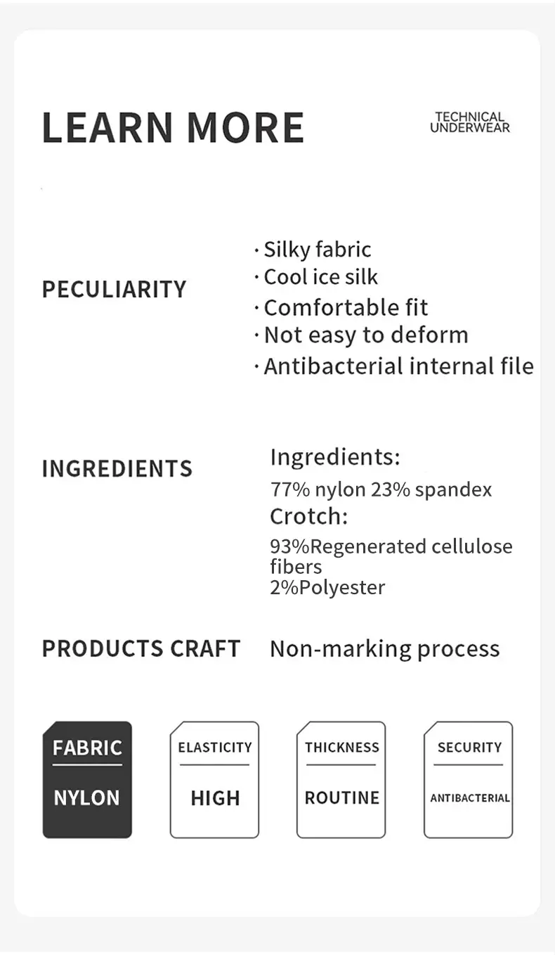 Miiow 3 pçs sem costura de seda gelo boxer roupa interior masculina verão malha respirável calcinha antibacteriana homem cuecas boxers — image 3