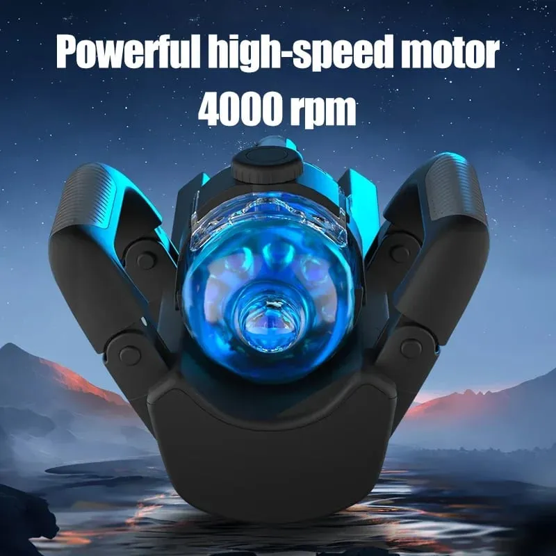 Automatic Handle Masturbator 6-Segment Fixed-point Telescopic Male One-Key Burst Masturbation Cup Trainer Sex Toy for Men