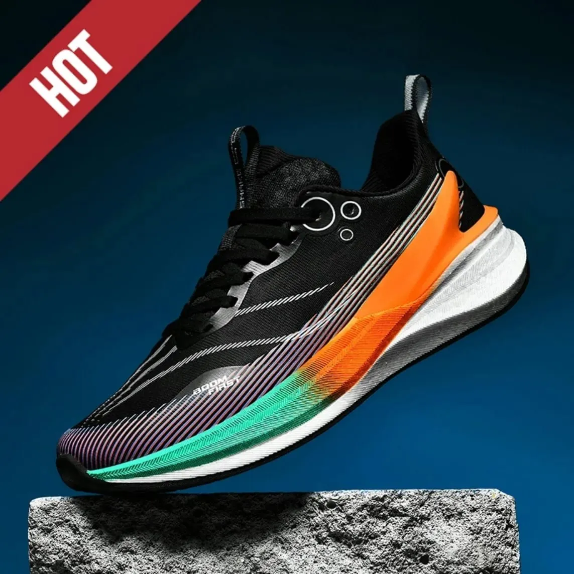 Men Marathon Carbon Plate Air Cushion Running Shoes Breathable Lightweight Outdoor Athletic Racing Training Sports Sneakers — image 3
