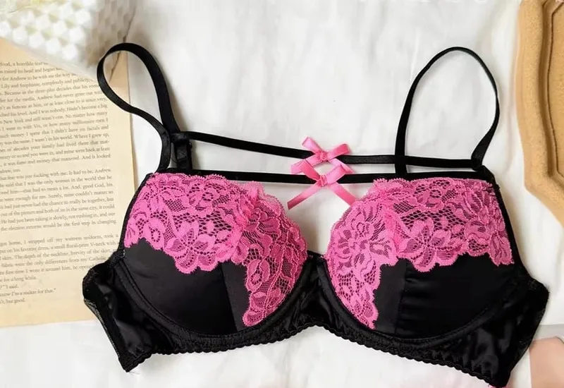 Sexy Lace Bra Set Women Ultra Thin Push Up Small Bust Anti-Sagging Comfort Party Lingerie Breathable Hot Sale Bra and Panty Set — image 12