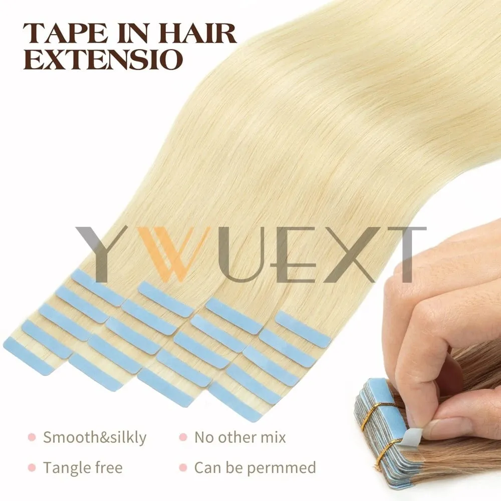 30g Real Human Hair Tape in Extensions 12''-24'' Natural Straight Seamless Tape Hair On Double Sided Tape 20pcs for Women — image 4