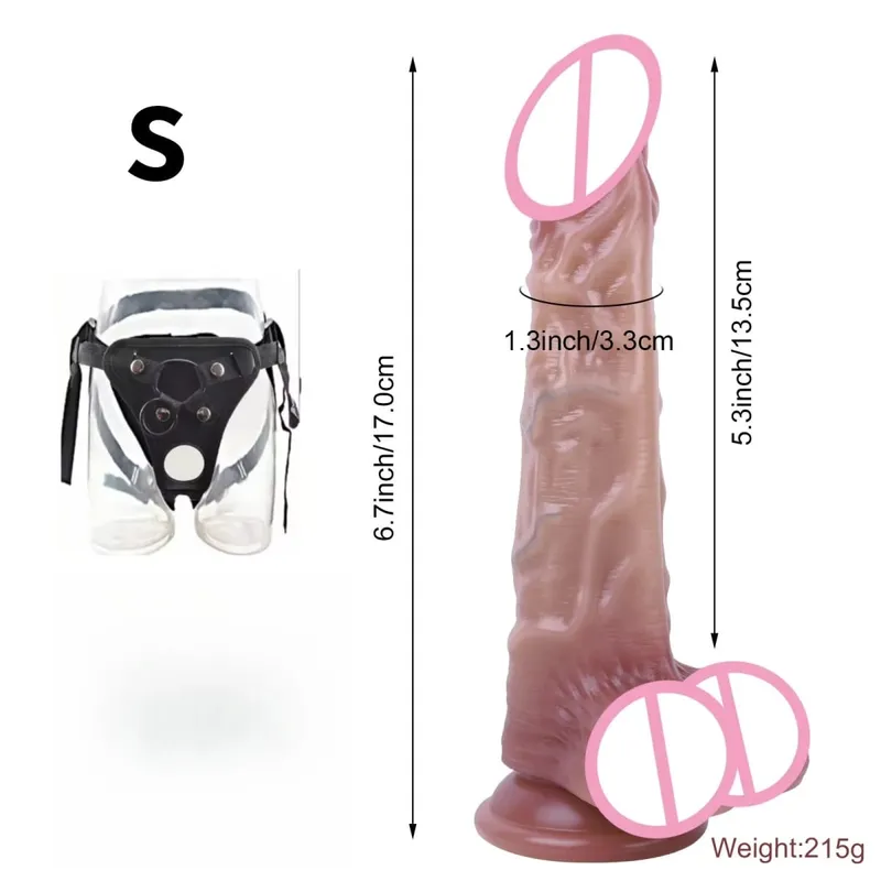 Wearable Strapon Penis for Women Super Long Huge Silicone Dildo Anal Plug Vaginal Adult Standard Size Strap Sex Toys for Wome18n