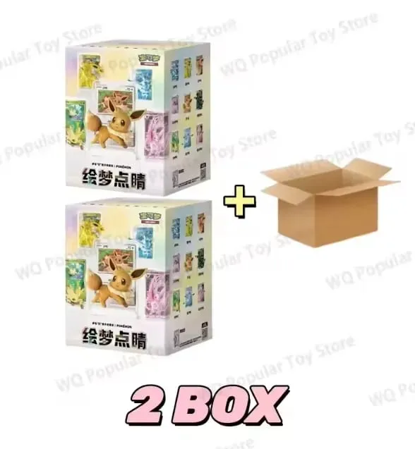 In Stock Original Pokemon Dream Painting Collection 151 Figure Set Vol.3 Booster Pack PTCG Eevee Figurine Sylveon Icons Box Gift