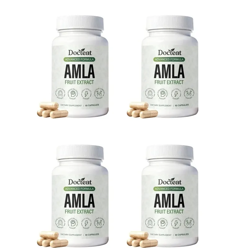 Docteat Amla Fruit Extract Capsules Immune Function Support Skin Health Support with Vitamin C B3 CoQ10 PQQ 60 Capsules