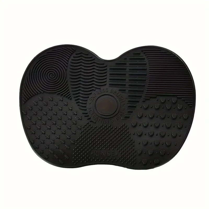 Silicone Apple-Shaped Makeup Brush Cleaning Mat With Suction Cup Deeply Cleans Makeup Brushes Making Brushes Fluffy And Soft