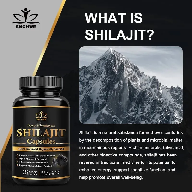 Shilajit Pure Himalaya Organic Shilajit Supplement med Purity Høj dosering og styrke til energistyrke og immunitet mænd og kvinder — image 6