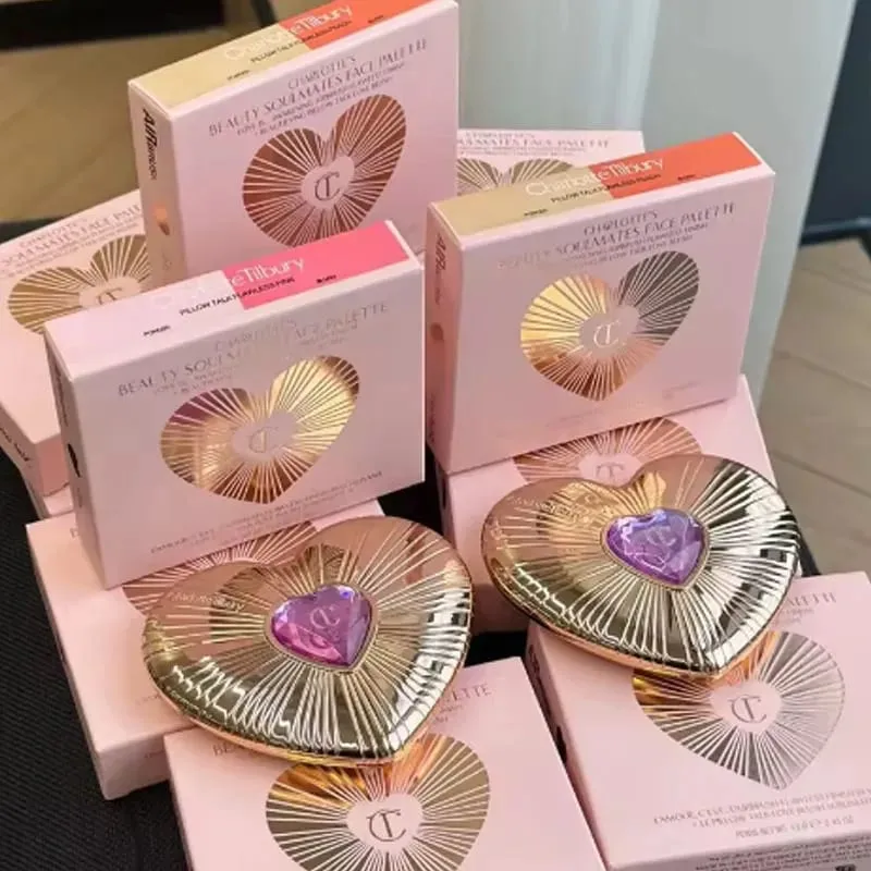 Nuovo CT Nature Ombretto scenario estetico facile da colorare Starlight Pink Disco bicolore a luce morbida Cosmetici blush a cuore a due colori
