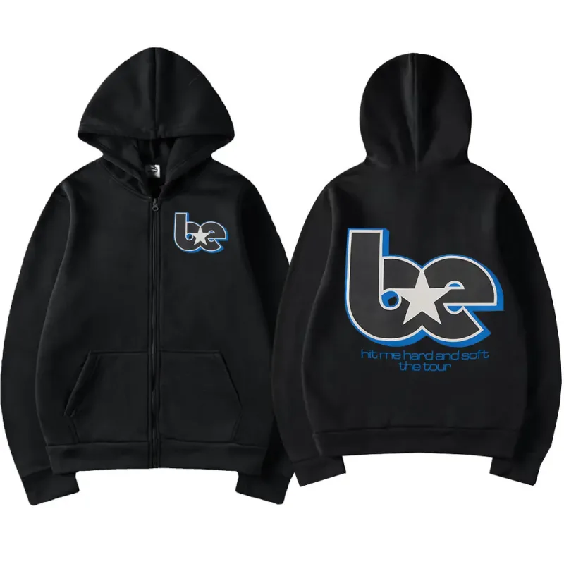 Hit Me Hard and Soft 2025 Tour Zipper Hoodies Fans Gift Men Women Clothing Pullovers Fashion Hip Hop Zip Up Sweatshirts Jackets