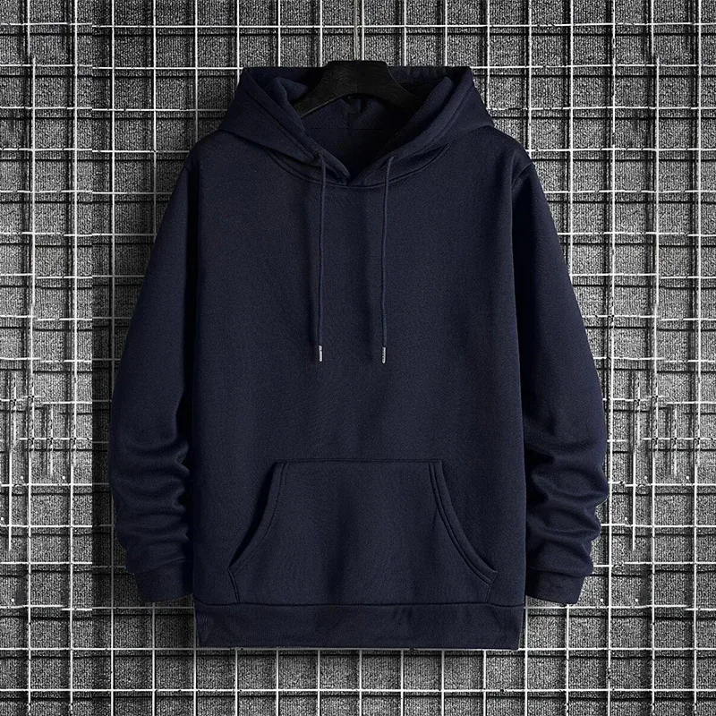 2025 Fall/winter New Arrival Men's Hoodie High Quality Solid Color Hooded Sweatshirt Male Home Outdoor Casual Fashion Pullover — image 5
