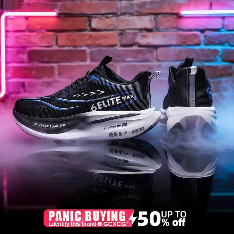 Men Running Shoes Carbon Board Speciality Marathon Sports Breathable Lightweight Women's Comfortable Athletic Nonskid Sneakers