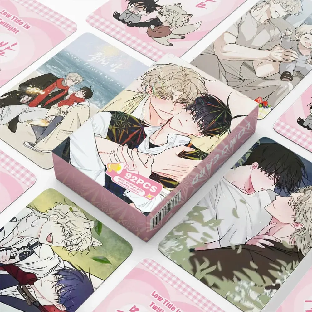 92PCS Korean Webtoon Lomo Cards & Mini Stickers - Anime Character Photocards Collection Perfect Gift for Fans