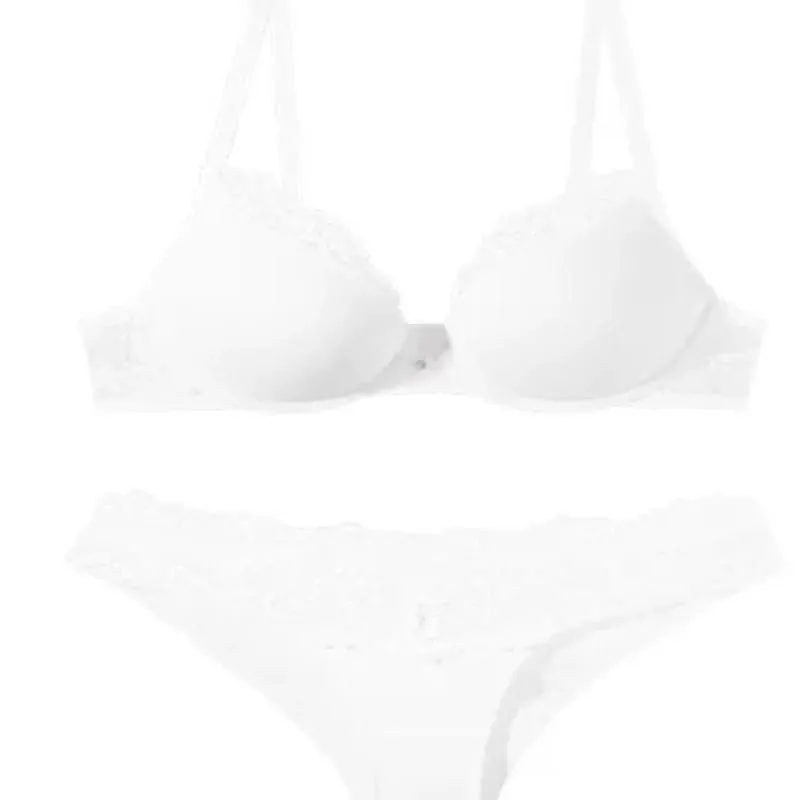 Ladies Lace Underwear Set Push Up Bra Anti Sagging Support Soft Underwire Lightweight Comfort Fashion Women Lingerie Set